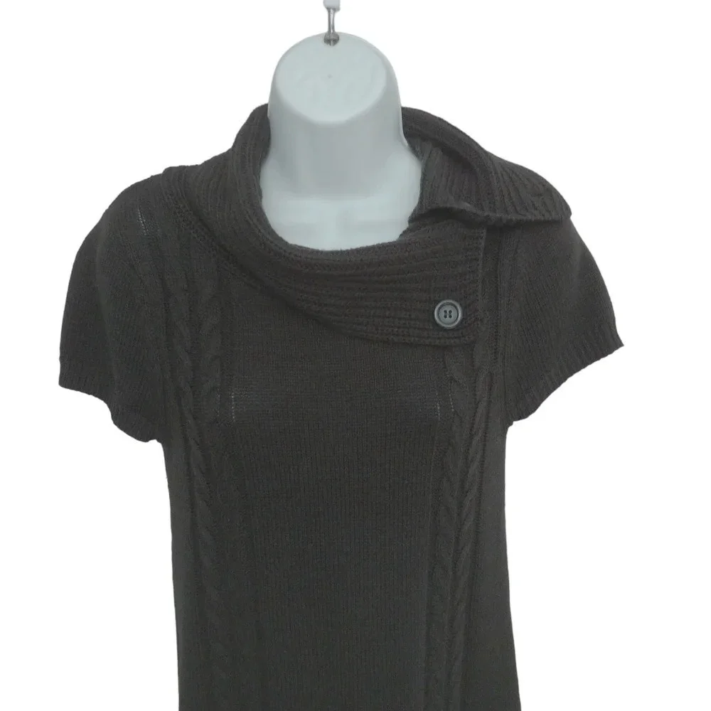 Wishes Wishes Wishes Cable  Knit Sweater Dress Dark Gray M - Picture 2 of 7